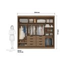 Ver imagem 4 de Guarda-Roupa Casal com Espelho 2 Portas de Correr 8 Gavetas Maria Panan Móveis