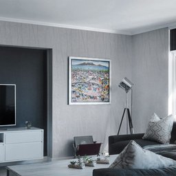 Papel de Parede Adesivo Lavavel Texturizado Linhas e Folhas Cinza 500x60cm - 7