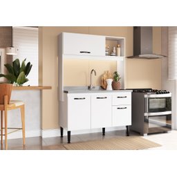 Cozinha Compacta 4 Portas 1 Gaveta 1 Nicho Katy  Móveis - 1