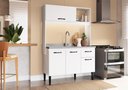 Ver imagem 1 de Cozinha Compacta 4 Portas 1 Gaveta 1 Nicho Katy Móveis Branco