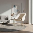 Ver imagem 3 de Kit 6 Luxo Alana Linho Bege Base Ferro Dourado - Pallazio