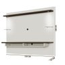 Painel Para TV 75 Polegadas Victoria Off White Nogal Carmolar - 4