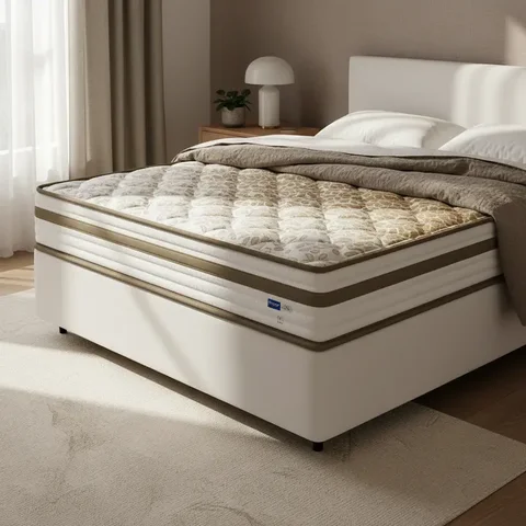 Cama Box com Colchão de Molas Ensacadas Double Face Pillow Euro Alfa Probel Casal 138cm