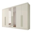 Ver imagem 1 de Guarda Roupas 6 Portas Alba Plus com Espelho 100% Mdf – Mademarcs