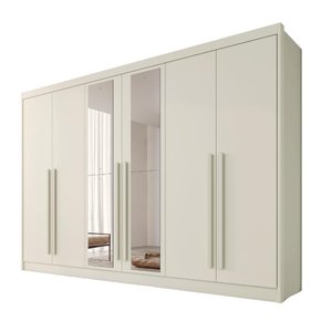 Guarda Roupas 6 Portas Alba Plus com Espelho 100% Mdf – Mademarcs