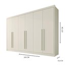 Ver imagem 4 de Guarda Roupas 6 Portas Alba Plus com Espelho 100% Mdf – Mademarcs