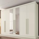 Ver imagem 2 de Guarda Roupas 6 Portas Alba Plus com Espelho 100% Mdf – Mademarcs