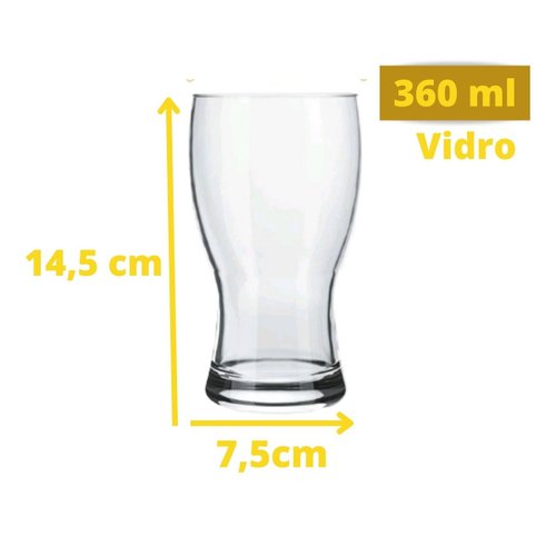 Jogo Copos Chopp Cerveja Tulipa Vidro 6pcs 230ml