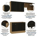 Ver imagem 5 de Cozinha Modulada 3 Peças com 2 Aéreos e 2 Balcões Conecta Frise Yescasa Cinamomo/Preto