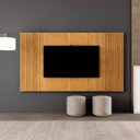 Ver imagem 4 de Painel para Tv até 65 Polegadas Piazza com Detalhes Ripados 236cm - Mavaular: Naturalle