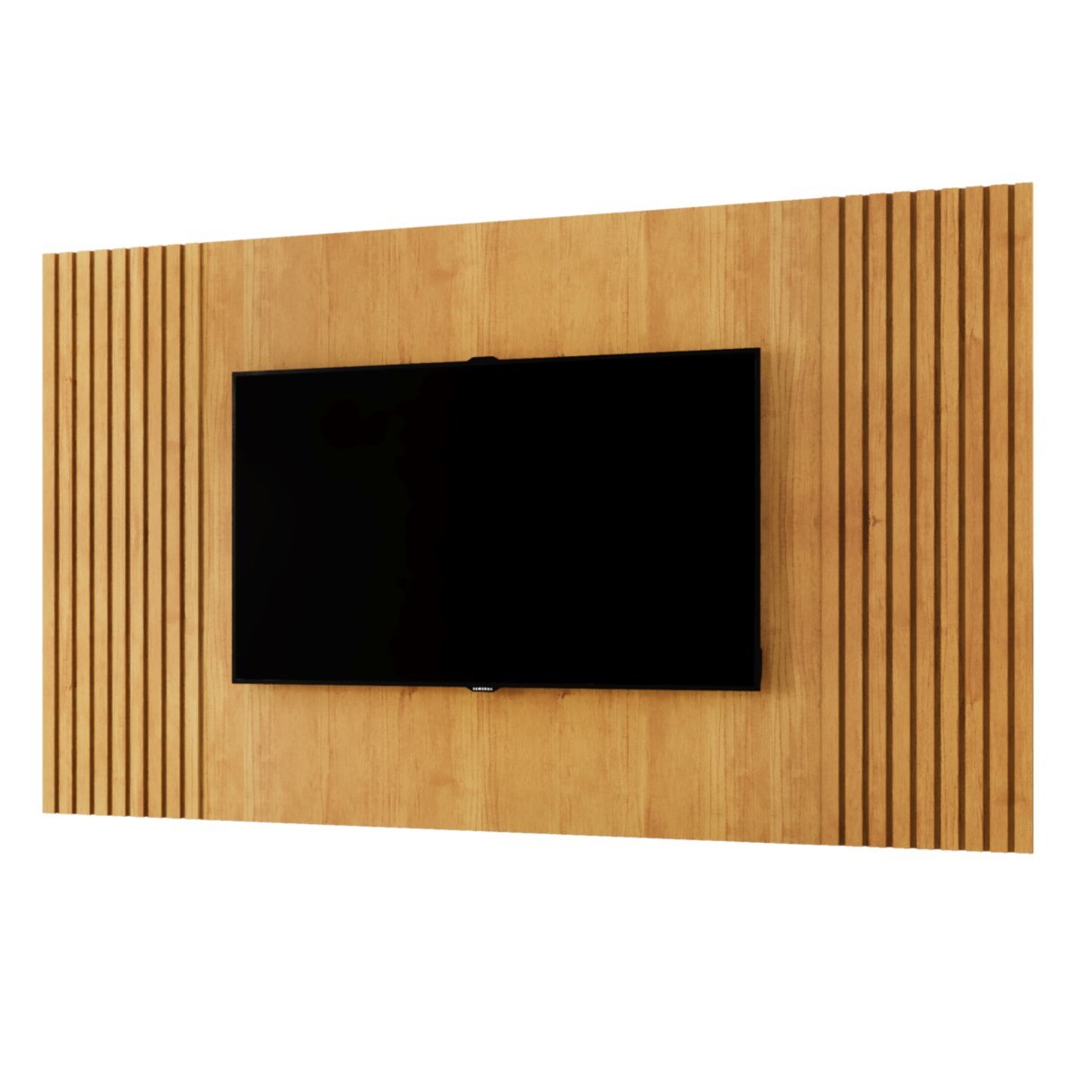 Painel para Tv até 65 Polegadas Piazza com Detalhes Ripados 236cm - Mavaular: Naturalle - 3