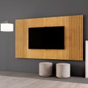 Ver imagem 5 de Painel para Tv até 65 Polegadas Piazza com Detalhes Ripados 236cm - Mavaular: Naturalle