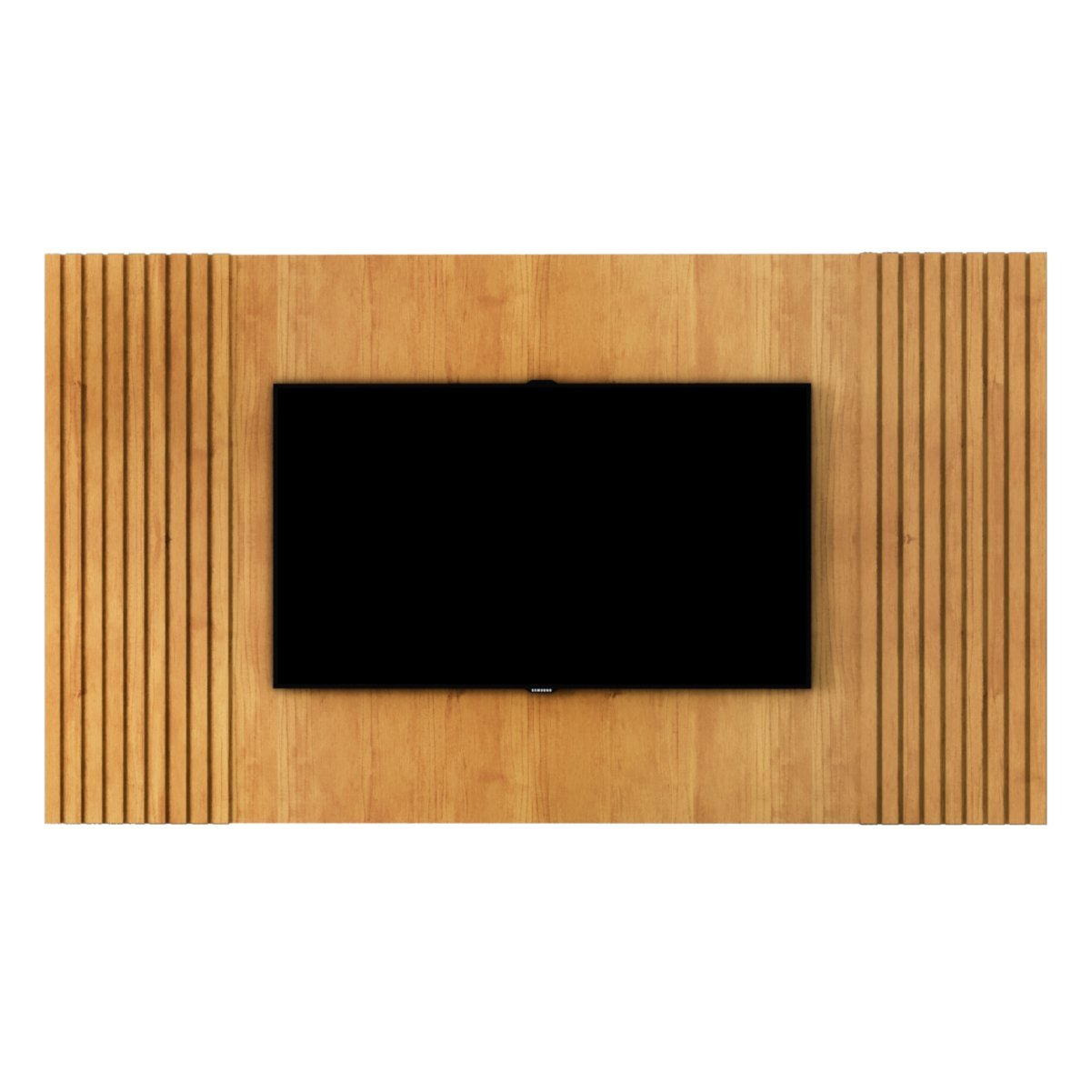 Painel para Tv até 65 Polegadas Piazza com Detalhes Ripados 236cm - Mavaular: Naturalle