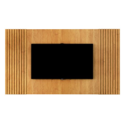 Painel para Tv até 65 Polegadas Piazza com Detalhes Ripados 236cm - Mavaular: Naturalle