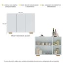 Ver imagem 5 de Aparador Buffet 3 Portas Com Pés Quadrados Veneza Multimóveis V1010 Branco/Natural Branco/Natural