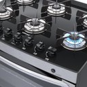 Ver imagem 3 de FOGAO 6 BOCAS VENAX DELPLUS VITREO BL INOX GAS GLP