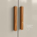 Ver imagem 4 de Guarda Roupa 230cm Casal 6 Portas 2 Gavetas - Cinamomo/ Areia Aramóveis