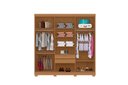 Ver imagem 3 de Guarda Roupa 230cm Casal 6 Portas 2 Gavetas - Cinamomo/ Areia Aramóveis