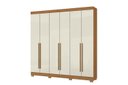 Ver imagem 2 de Guarda Roupa 230cm Casal 6 Portas 2 Gavetas - Cinamomo/ Areia Aramóveis