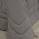 Ver imagem 2 de Edredom em Malha 100% Algodão Queen Dupla Face - Cinza - Preto