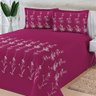 Kit Cobre Leito Casal Queen Lis 03 Peças Bordado Colcha - Pink - 1