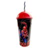 Copo Shake Com Canudo Infantil Spider Man E Superman 500Ml - 6