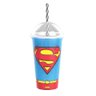 Copo Shake Com Canudo Infantil Spider Man E Superman 500Ml - 2