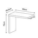 Ver imagem 4 de Escrivaninha Mesa Escritório em L Diretor Tamburato Ld com 4 Gavetas 180cm Marrom/Nogal/Preto Artany