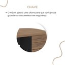 Ver imagem 7 de Escrivaninha Mesa Escritório em L Diretor Tamburato Ld com 4 Gavetas 180cm Marrom/Nogal/Preto Artany