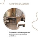 Ver mais imagens de Escrivaninha Mesa Escritório em L Diretor Tamburato Ld com 4 Gavetas 180cm Marrom/Nogal/Preto Artany