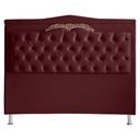 Ver imagem 1 de Cabeceira de Cama Box Barcelona Casal 140 Cm Capitonê Retro Botão Encapados Suede Vinho do Lar Mó