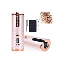 Modelador de Cabelo Automático sem Fio Modelador de Cachos Automático C/ Visor Lcd e Temperatura Aju - 4