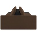 Ver imagem 6 de Sofá Ilha Modular para Sala 312cm com Puff Dublin K01 Veludo Marrom e Sintético Preto - Lyam Decor