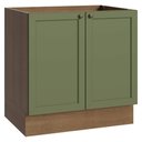 Ver imagem 1 de Balcão de Cozinha 80 cm 2 Portas (sem Tampo) Rustic/Verde Vik Madesa