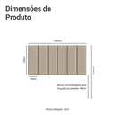 Ver imagem 3 de Cabeceira Estofada Modular Kit 6 Peças para Camas de Solteiro Imperial Madesa