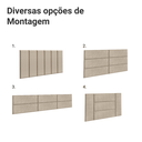 Ver imagem 4 de Cabeceira Estofada Modular Kit 6 Peças para Camas de Solteiro Imperial Madesa