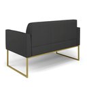 Ver imagem 5 de Sofá Namoradeira Base Industrial Dourado Marisa Corino Preto D03 - D'Rossi