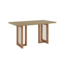 Ver imagem 3 de Mesa de Jantar 160cm Retangular 6 Lugares com Vidro Canto Arredondado Yara Henn