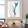Quadro Decorativo Abstrato Veu, Tela  Canvas  Vertical ideal para ambiente de Sala de estar  jantar - 2