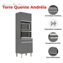 Ver imagem 4 de Armário Paneleiro Torre Quente 2 Fornos Andréia Cinza Fosco - Ajl