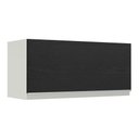 Ver imagem 1 de Armário de Cozinha Aéreo 70 cm 1 Porta Basculante Branco/Preto Glamy Madesa