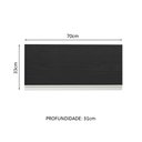 Ver imagem 3 de Armário de Cozinha Aéreo 70 cm 1 Porta Basculante Branco/Preto Glamy Madesa