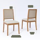 Ver imagem 6 de Conjunto Sala de Jantar Baobá 1,80x0,90 com 6 Cadeiras Buriti Estofada D28 - Madeira/Offwhite/Linho