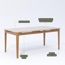 Ver imagem 5 de Conjunto Sala de Jantar Baobá 1,80x0,90 com 6 Cadeiras Buriti Estofada D28 - Madeira/Offwhite/Linho