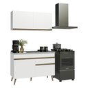 Ver imagem 2 de Armário Cozinha Modulada Compacta Balcão com Pia 120cm Florença Multimóveis MCR2466 Branco