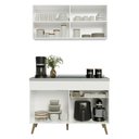 Ver imagem 5 de Armário Cozinha Modulada Compacta Balcão com Pia 120cm Florença Multimóveis MCR2466 Branco