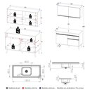 Ver imagem 4 de Armário Cozinha Modulada Compacta Balcão com Pia 120cm Florença Multimóveis MCR2466 Branco