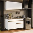 Ver imagem 1 de Armário Cozinha Modulada Compacta Balcão com Pia 120cm Florença Multimóveis MCR2466 Branco