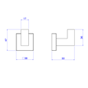 Ver imagem 2 de Cabide Quadratta Deca 2060.ct83.mt