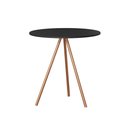 Ver imagem 2 de Mesa Lateral Decorativa Gabriela Base Cobre Tampo Redondo Preto